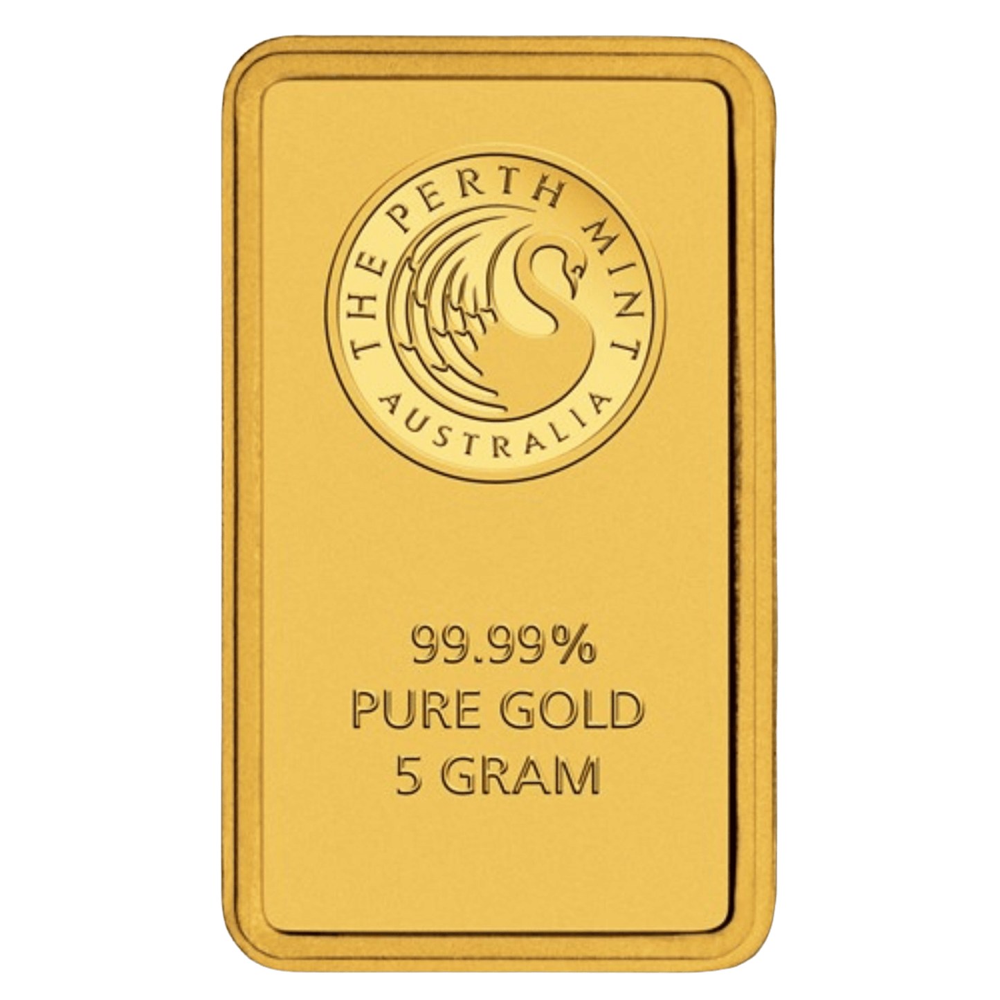 Perth Mint 5g Fine Gold Bar .9999 Pure Gold Rectangular Design