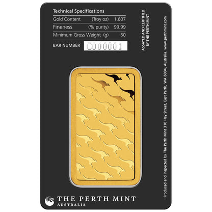 50g Peth Mint Gold Bar