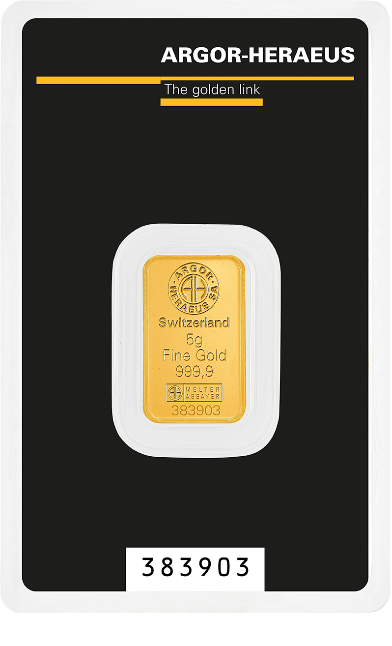 5g Argor-Heraeus Classic Gold Minted Bar