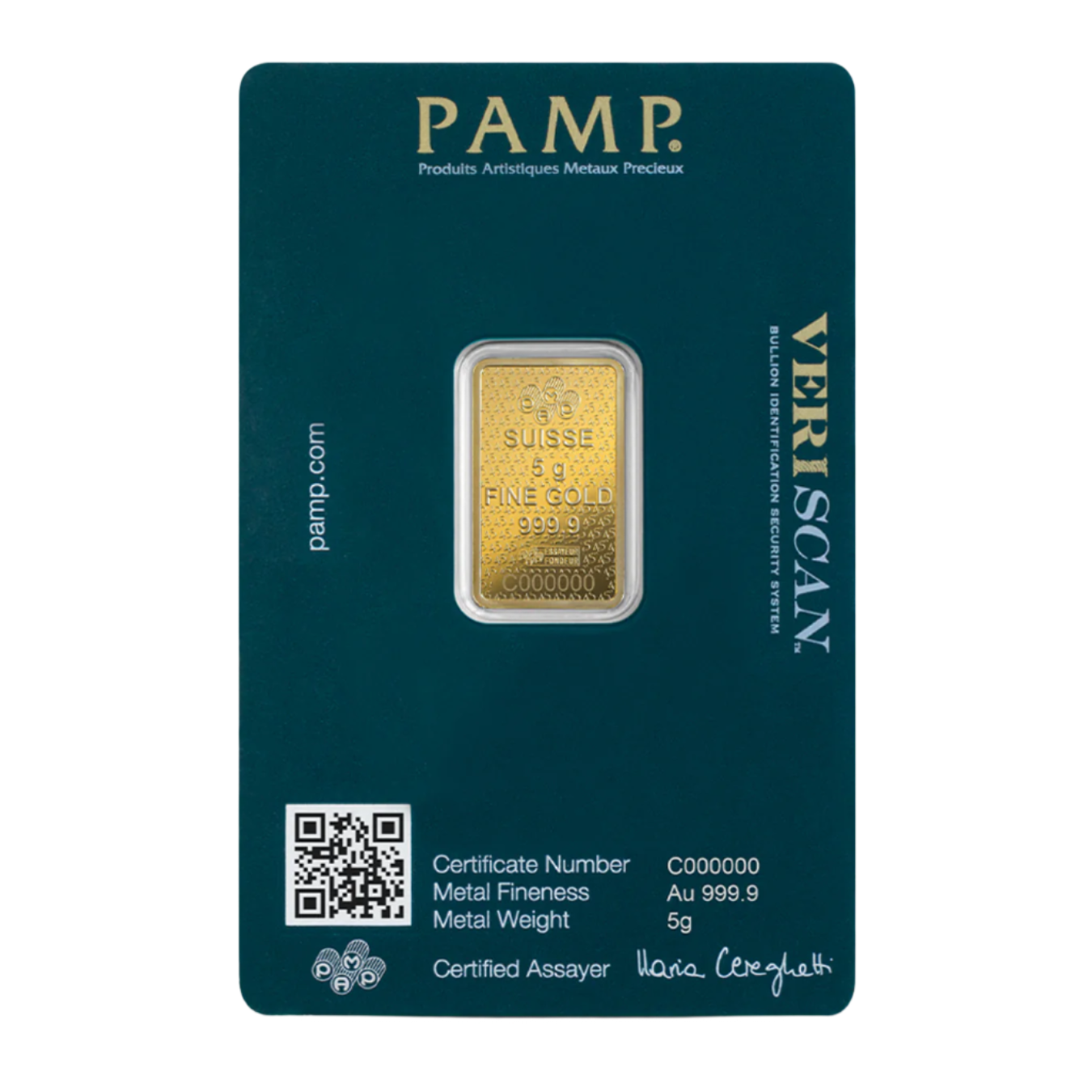 PAMP Suisse is celebrating the 45th anniversary 5 gramm gold bar