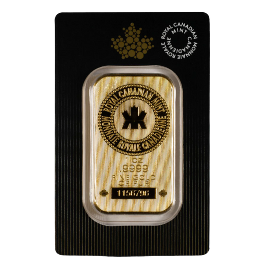 1oz (RCM) Royal Canadian Mint Gold Bar (New w/ Assay)