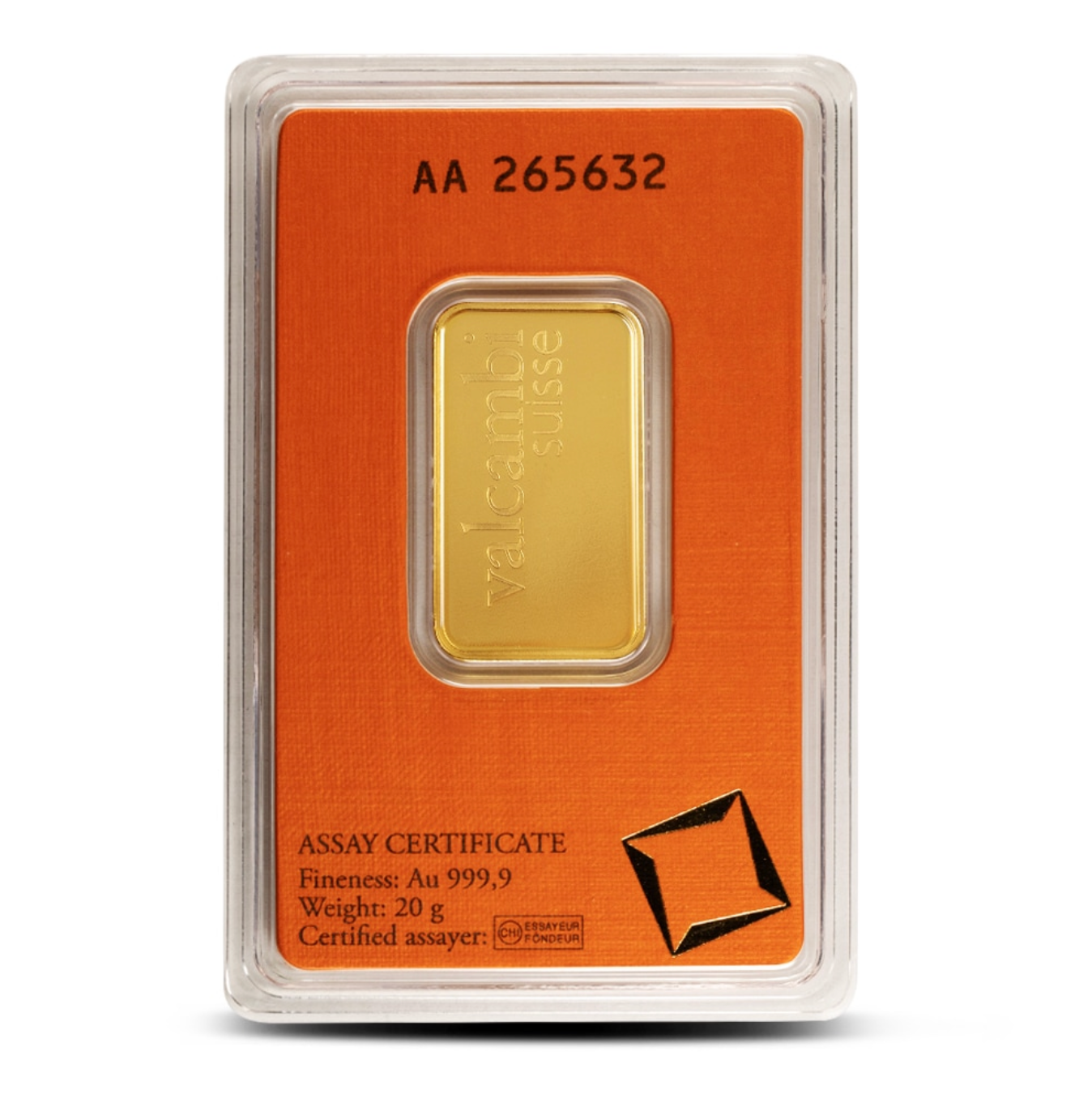 20 Gram Valcambi Gold Bar